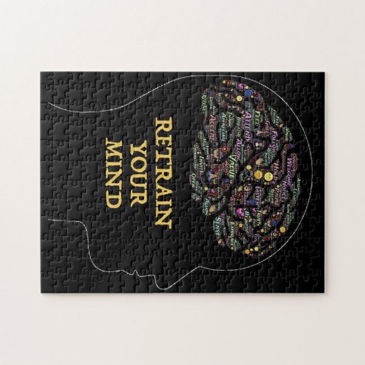 Retten Sie Ihren Geist inspirierendes Word Art Des Puzzle (Horizontal)