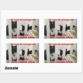 Retten Sie im Notfall unsere Katze Rechteckiger Aufkleber (Blatt)