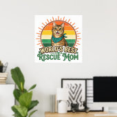 Retten Sie Katze Mama Poster (Heimbüro)