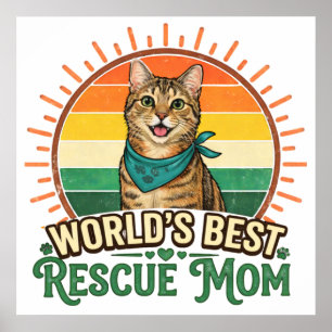 Retten Sie Katze Mama Poster