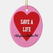 Retten Sie Leben-Adoptierte ein Schutz-Haustier Keramikornament (Rechts)