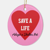Retten Sie Leben-Adoptierte ein Schutz-Haustier Keramikornament (Links)