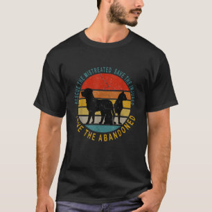 Retten Sie Liebe retten Tierretter vintage Design- T-Shirt