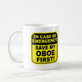 Retten Sie mein Oboe Kaffeetasse (Links)