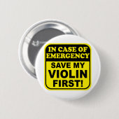 Retten Sie meine Violine Button (Vorne & Hinten)