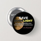 Retten Sie Mondschein Button (Vorne & Hinten)