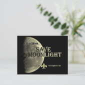 Retten Sie Mondscheinpostkarte Postkarte (Stehend Vorderseite)