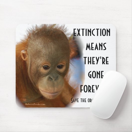 Retten Sie Orang-Utans kein Affe-Geschäft Mousepad (Mit Mouse)