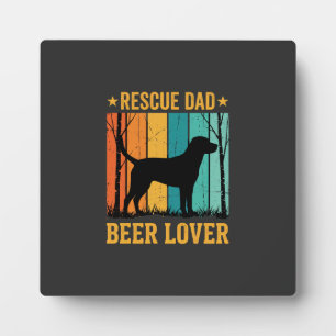 Retten Sie Papa Bierliebhaber Vintage Hund Fotoplatte