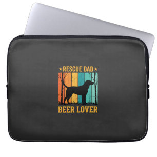 Retten Sie Papa Bierliebhaber Vintage Hund Laptopschutzhülle