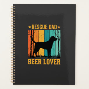 Retten Sie Papa Bierliebhaber Vintage Hund Planer