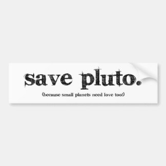 Retten Sie Pluto Autoaufkleber