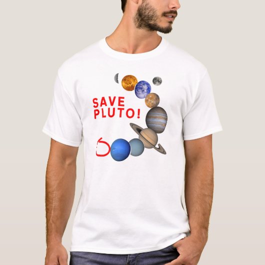 Retten Sie Pluto (Solarsystem) T-Shirt (Vorderseite)