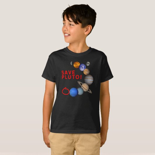 Retten Sie Pluto (Solarsystem) T-Shirt (Vorne ganz)
