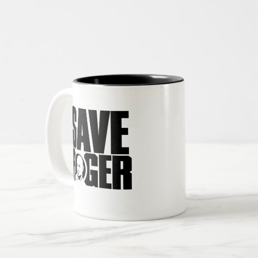 Retten Sie Roger-Tasse Zweifarbige Tasse (Vorderseite Links)