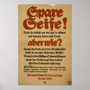 Retten Sie Seife! Poster