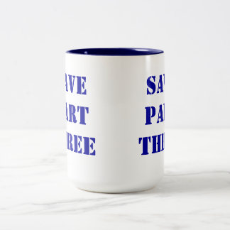 Retten Sie Teil drei Zweifarbige Tasse