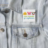 Retten Sie Tiere gehen Vegetarier Button (Beispiel)