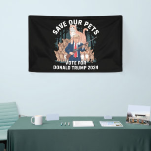 Retten Sie unsere Haustiere 2024 Präsident Trump P Banner