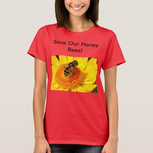 Retten Sie unsere Honig-Bienen T-Shirt (Vorderseite)