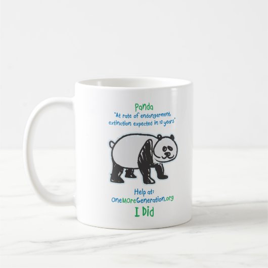 Retten Sie unsere Pandas Kaffeetasse (Links)