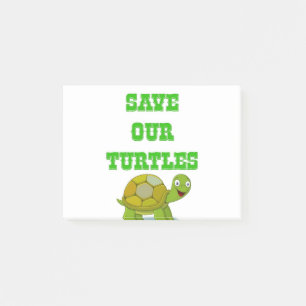 Retten Sie unsere Schildkröten Post-it Klebezettel