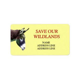 Retten Sie unsere Wildnisse 1 - amerikanischer Adressaufkleber