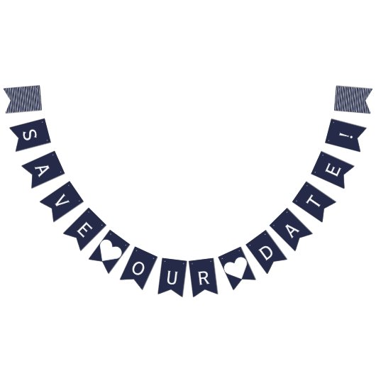 Retten Sie unserem Datum Seeflaggen-Foto-Stütze Wimpelkette (Alle)