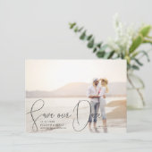 Retten Sie unseren Datum weiter entwickelten Einladung (Stehend Vorderseite)