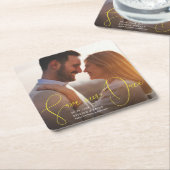 Retten Sie unseren Datum weiter entwickelten Rechteckiger Pappuntersetzer (angewinkelt)