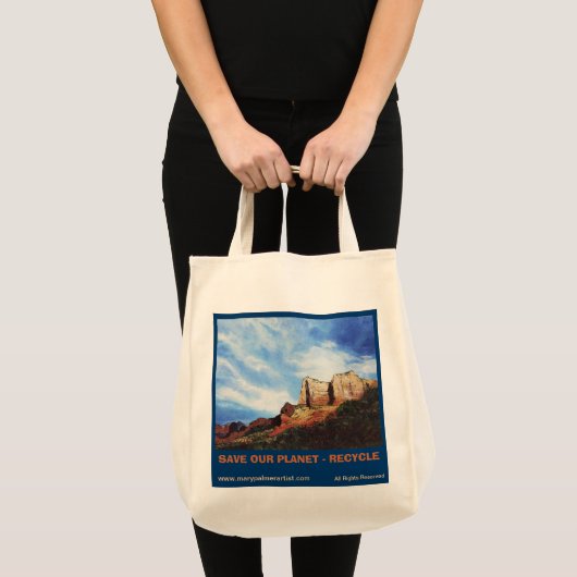 RETTEN Sie UNSEREN PLANETEN - RECYCELN Sie Tragetasche (Vorderseite (Produkt))