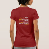 RETTEN Sie unseren Stimmen quadratisches Logo, T-Shirt (Rückseite)