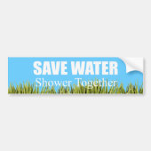 Retten Sie Wasser. Dusche zusammen Autoaufkleber (Vorne)