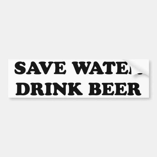 Retten Sie Wasser-Getränk-Bier Autoaufkleber (Vorne)