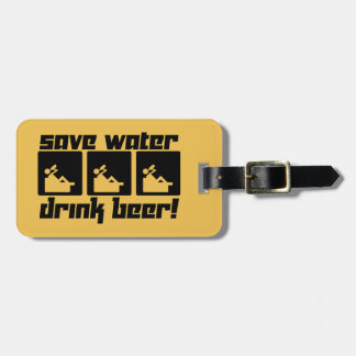Retten Sie Wasser-Getränk-Bier! Gepäckanhänger
