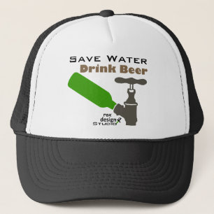 Retten Sie Wasser-Getränk-Bier Truckerkappe