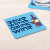 Retten Sie Wasser-Getränk-Wein Rechteckiger Pappuntersetzer (angewinkelt)