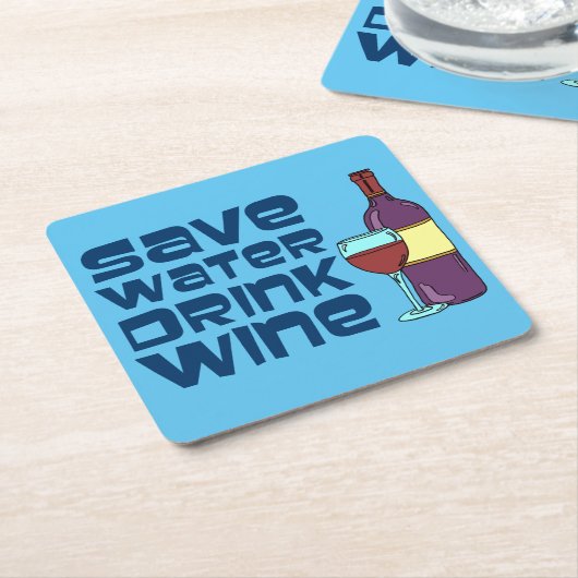 Retten Sie Wasser-Getränk-Wein Rechteckiger Pappuntersetzer (angewinkelt)