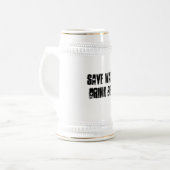 Retten Sie Wasser. Trinken Sie Bier. - Stein Bierglas (Vorderseite Links)