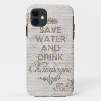 Retten Sie Wasser und trinken Sie Champagne Case-Mate iPhone Hülle