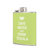 Retten Sie Wasser und trinken Sie Tequila Flachmann (Links)