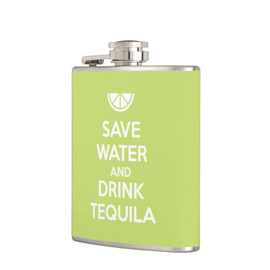 Retten Sie Wasser und trinken Sie Tequila Flachmann (Links)