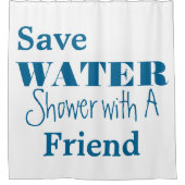 Retten Sie Wasserduschenfreund Duschvorhang (Vorderseite)