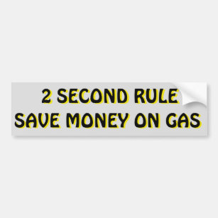 Retten zweite Regel 2 Geld auf Gas Autoaufkleber