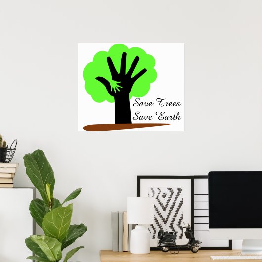 Rettend Bäume Rett Earth Poster (Heimbüro)