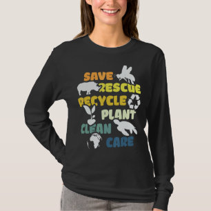 Rettend Bienen retten Tiere Gerecycelt Plastic Ear T-Shirt