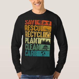 Rettend Bienen retten Tiere Pflanze Bäume saubere  T-Shirt