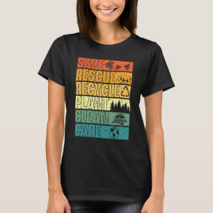 Rettend Bienen retten Tiere Pflanze Bäume saubere  T-Shirt
