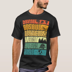 Rettend Bienen retten Tiere Pflanze Bäume saubere  T-Shirt