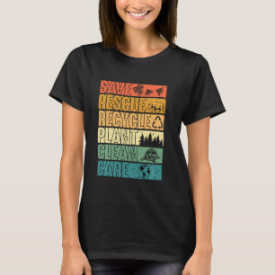 Rettend Bienen retten Tiere Pflanze Bäume saubere  T-Shirt